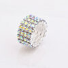 Ab elastic rhinestone ring