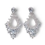 Guava clear rhinestone earring