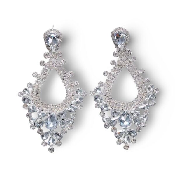 Guava clear rhinestone earring