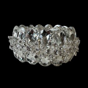 a silver and crystal bracelet