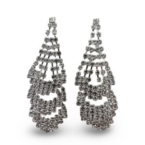 Clear rhinestone earring