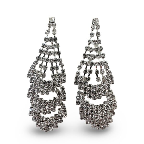 Clear rhinestone earring