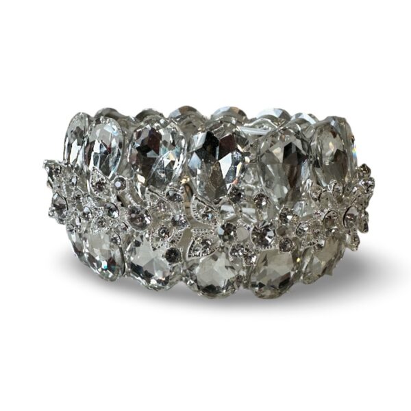 a silver and crystal bracelet